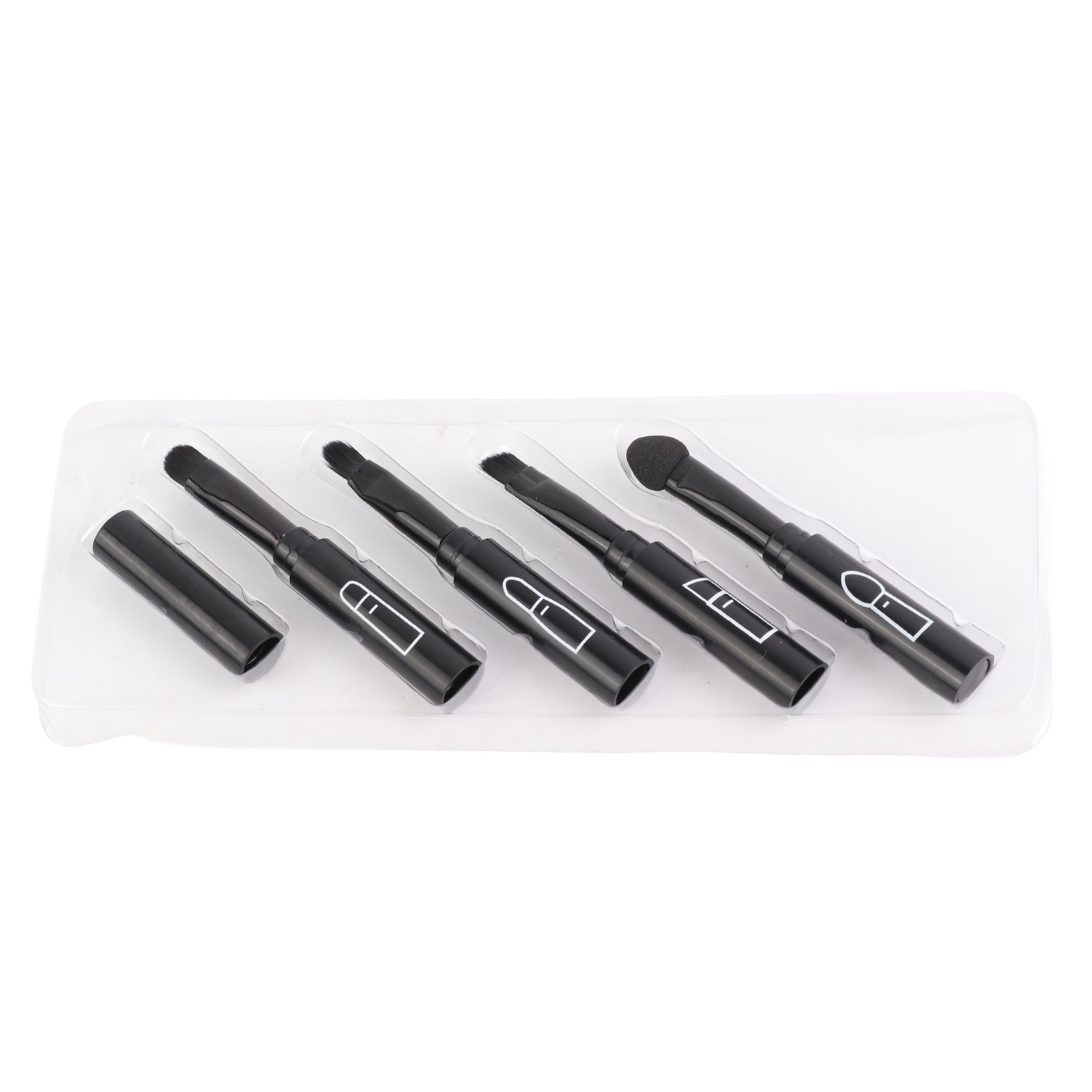 4 In 1 Telescopic Makeup Brushes Set Portable Retractable Lip Eyebrow Eyesha BLW
