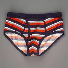Fahrenheit Italian Men’s Brief Red Navy Stripes L (US 36-38in) +FREE GIFT!