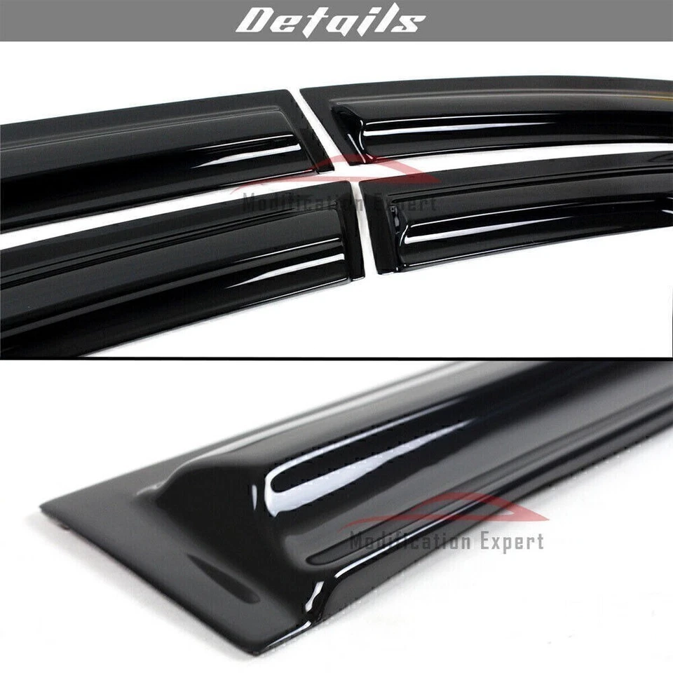 Para Honda Civic JDM Mugen 2001-2005 Estilo Ventana Visera Sol Lluvia Deflector Foto 3 de 4
