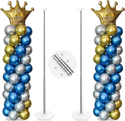 Balloon Column Stand Kit Sets of 2, 7 Feet Height Adjustable Balloon Tower Pi...