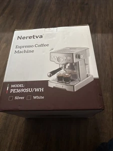 Neretva PE3690SU/WH Espresso Coffee Machine Silver Brand New