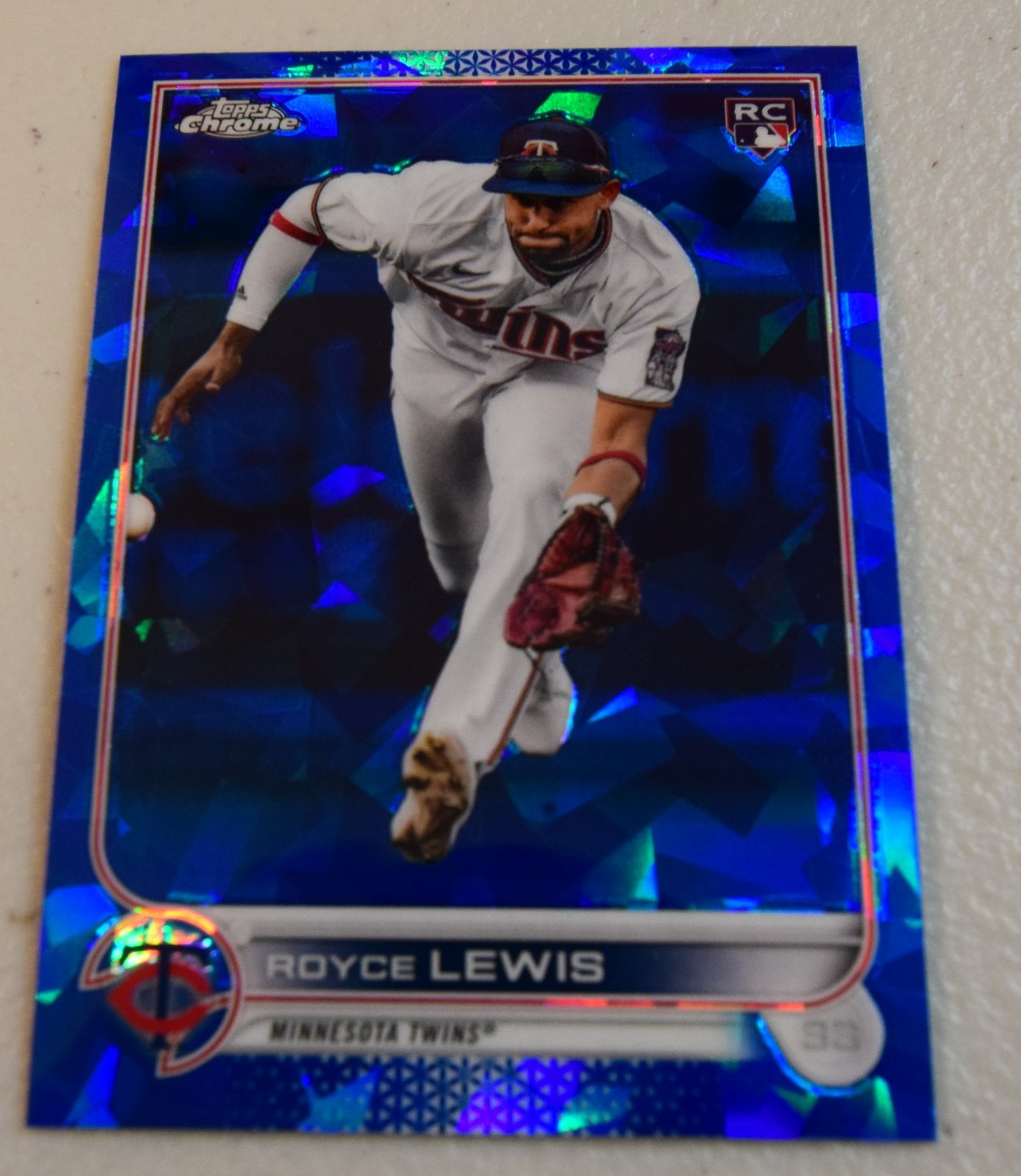 2022 TOPPS CHROME UPDATE SAPPHIRE ROYCE LEWIS RC #US105 TWINS