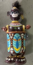 MARX Tin TOM TOM JUNGLE BOY Mechanical Windup Toy Drummer