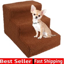Doggy Steps - Non-Slip 3 Steps Pet Stairs for Cats and Dogs, Foldable Plastic...