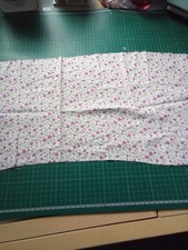 Polycotton blend fabric. Cream with Aubergine hearts. 70x30cms Lightweight