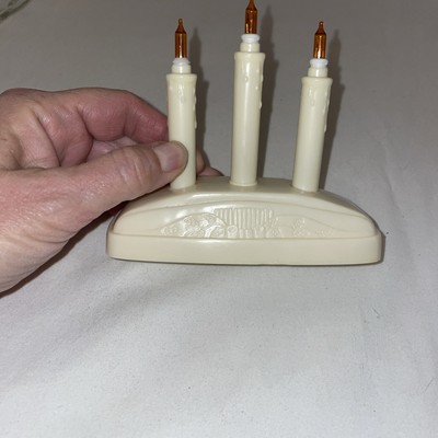 Vintage Y. E. Enterprises 3 Candle Candolier Window Lights w/ Bulbs Cordless