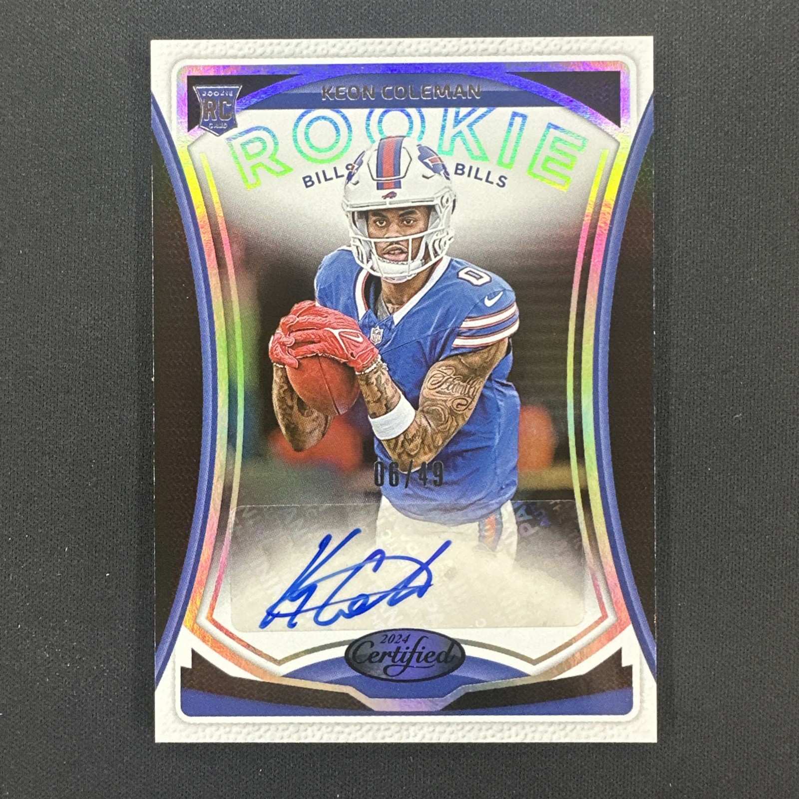 Keon Coleman Panini Certified Rookie Signatures #RSKCN Base