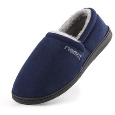 Mens Moccasin Slippers Warm Slip on Microsuede Slippers Indoor Outdoor US 9-14