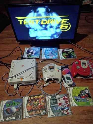 Sega Dreamcast Console Controllers Games Working Please Look At Photos