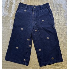 JANIE AND JACK Baby Boys Navy Corduroy Pants Football Embroidered 12-18 Months