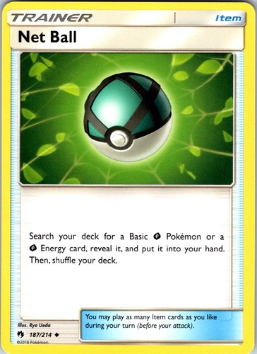NET BALL 187/214 UNCOMMON LOST THUNDER POKEMON NEAR MINT