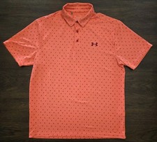 Under Armour The PLayoff Polo Performance Stretch Pink Floral Shirt Men s Sz L