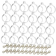 3.15"/ 8cm Hanging Glass Tealight Holder Globe, Plant Terrariums Glass 24 Pcs