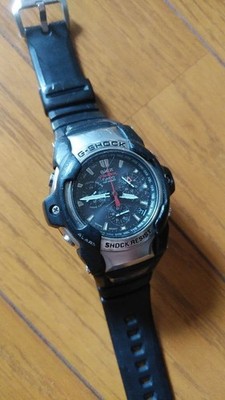 CASIO G-SHOCK GS-1000J wristwatch black silver Analog radio solar