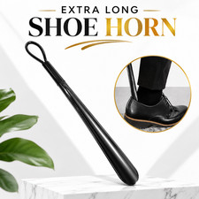 48cm Extra Long Flexible Shoe Horn Black 1pc Easy Slip On Shoe Helper for Adults