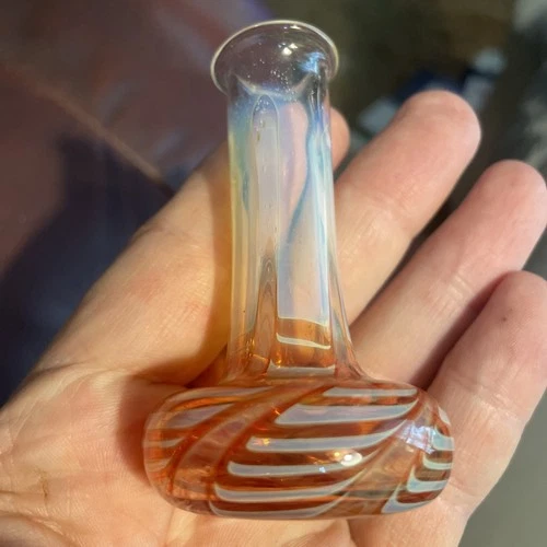 UNIQUE VINTAGE MURANO ITALIAN GLASS SMALL BUD VASE Red (10-16)