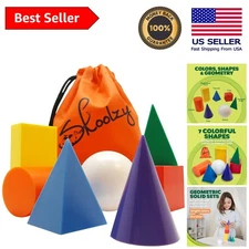 Montessori-Inspired 3D Shapes Manipulatives Set - 7 Pieces for Young Learners
