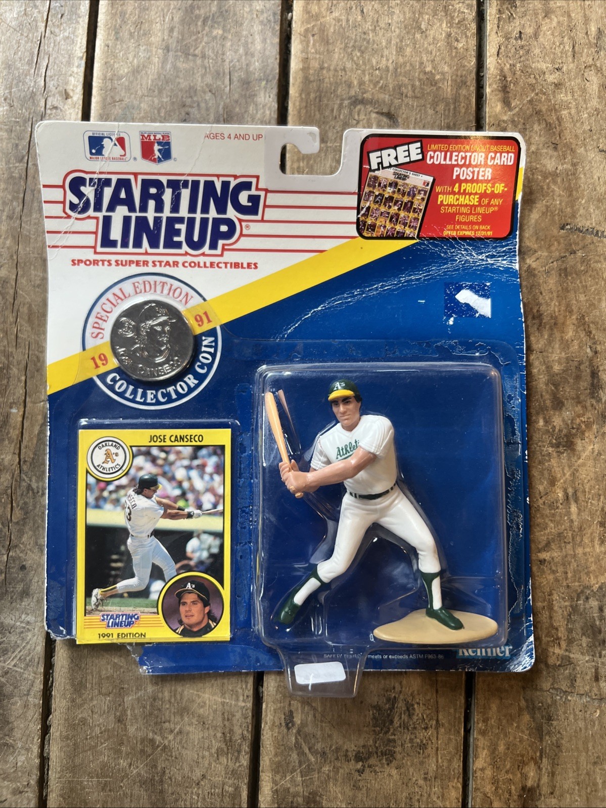 1991 Kenner - Starting Lineup - MLB Oakland Athletics JOSE CANSECO Action Figure
