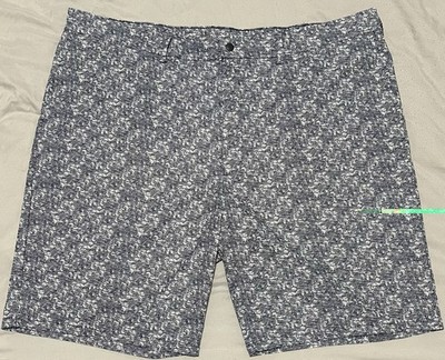 Haggar The Active Series Cruise Hybrid Shorts Blue Summer Pattern Mens 44