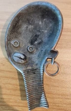 Vintage African Woman with Neck Rings And Earring Copper Tray