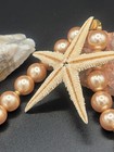Vintage Monet Graduated Champagne Pearl Choker Necklace Gold Plated 17 In — photo 6