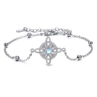 Witches Knot Bracelet Sterling Silver Celtic Witches Knot Bracelet for Women 