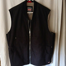 Craftsman Men&rsquo;s Black Fleece Lined Zip-Up Work Vest, Size XXL