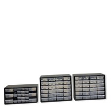 Akro-Mils Metal Storage Cabinet Drawer Organizers 24 22 Drawers - Lot of 3