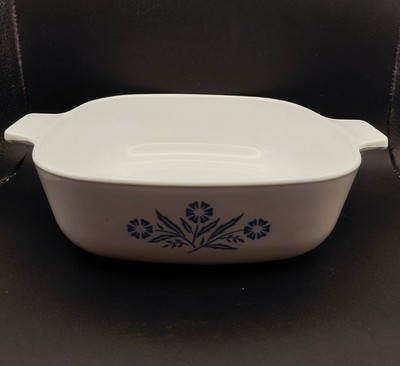 Vintage CorningWare Blue Cornflower 1 Qt Casserole P-1 B No Lid Pyroceram