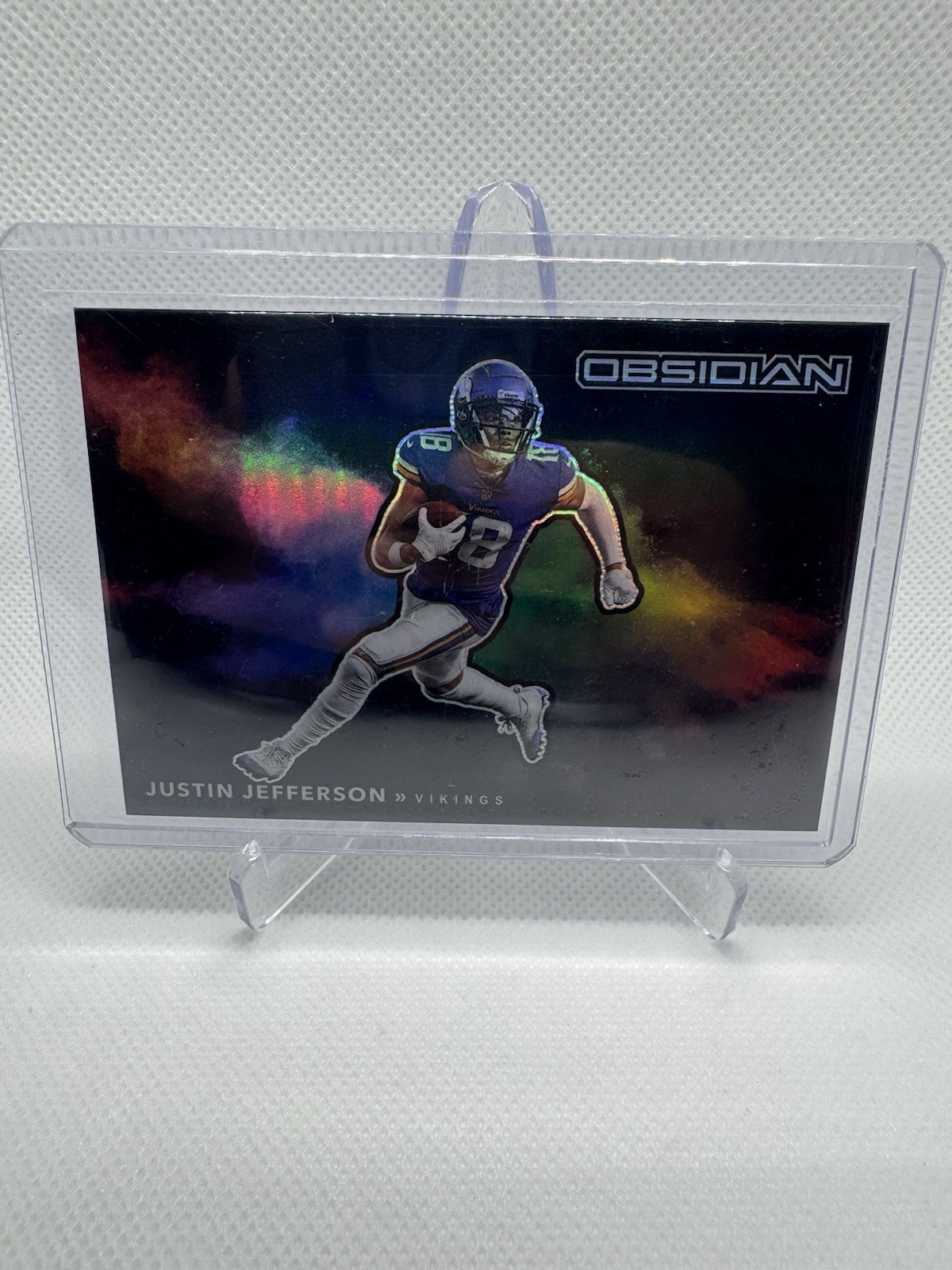 2022 Panini Obsidian Justin Jefferson Black Color Blast SSP Case Hit