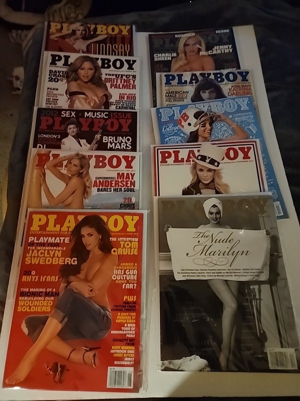 PLAYBOY MAGAZINES 2012 COMPLETE YEAR 10 🔥 🔑 ISSUES All Centerfolds Intact 