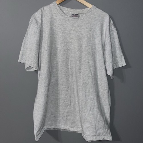 Vtg 90s Pluma Heavyweight T Shirt L Blank USA Honduras Light Gray Cotton {oo}