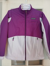 Columbia Interchange Jacket Fleece Full Zip Purple Youth Size Large 14-16 EUC