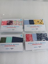 CARTER'S OSHKOSH Kiddo Face Masks Cotton Ages 2-14 Lot of 4 Packs 12 Total masks
