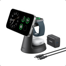 Anker MagSafe Charger Compatible, MagGo 3-in-1 Charging Station, Nano Charging S