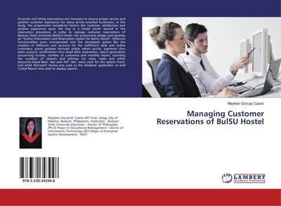 Managing Customer Reservations of BulSU Hostel Mayleen Dorcas Castro