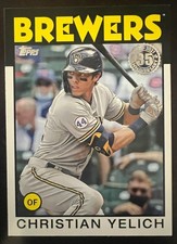 2021 Topps Update #86B-34 Christian Yelich 1986 Topps Baseball 35th Anniversary