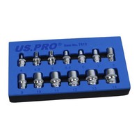 SteckschlüSsel Satz AußEn Vielzahn Werkzeug Steck Nuss Set NüSse Kfz 1/4“ Zoll