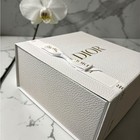 Dior White and Gold Logo Gift Box with Branded Ribbon Medium Size — photo 4