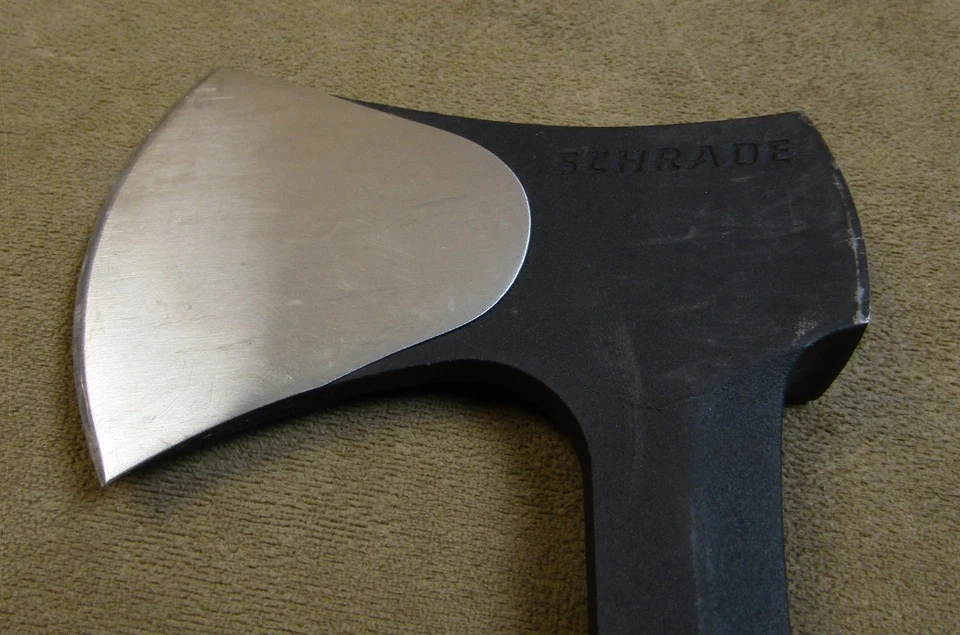 SCHRADE NO.SCAXE10 11 英寸全 TANG 黑色 AXE HATCHET 带护套 — 第 3/4 张图片