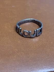 Vintage Cellini Sterling Silver “Love” Small Lettered Ring. Sz 5 Estate Jewelry