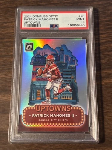 2024 Panini Donruss Optic PATRICK MAHOMES II UPTOWNS #20 SSP Case Hit PSA 9 MINT