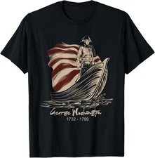 Vintage George Washington Patriotic Gift Costume T-Shirt