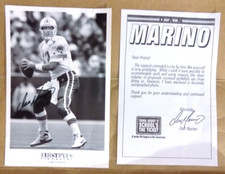 Miami Dolphins QB Dan Marino Letter and Facsimile Autographed Photo