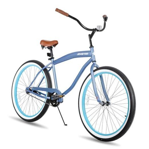 20" 24" 26" Beach Cruiser Bike for Girls, Blue 26 Inch With Coaster Brake