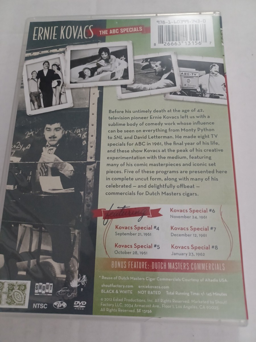 Ernie Kovacs: The ABC Specials (DVD, 1961) 826663131567| eBay