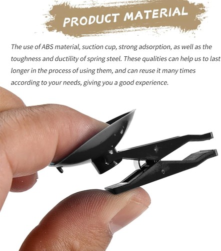 Car Receipt Suction Cup Clip Holder Portable Interior Multi-Purpose Storage Clip - Imagen 5 de 8