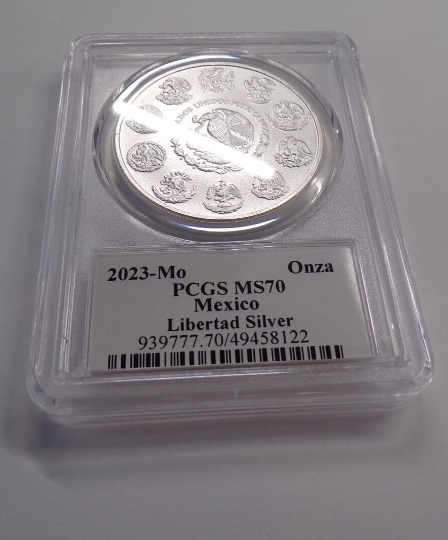 Ultra Breaks RARE 2023 Silver Mexican Libertad Onza 1 Oz MS70 PCGS