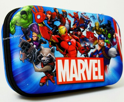 Marvel Avengers Molded Pencil Case for Kids Blue, Avengers School Supplies
