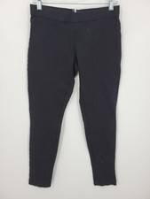 J Crew Pants Womens 10R Black Tapered Fit Black Zip Minimalist Modern Trousers